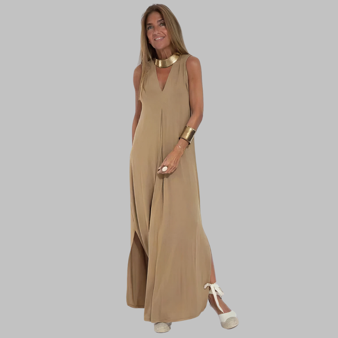 Jana | Elegant maxikjole + matchende cardigan GAVE SOM GAVE