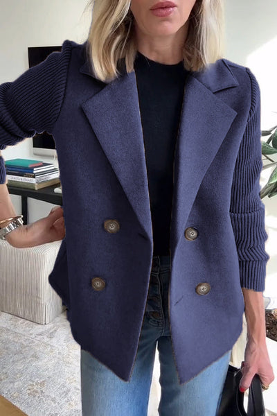 Maribel | Chic Blazer with Elegant Knitted Sleeves
