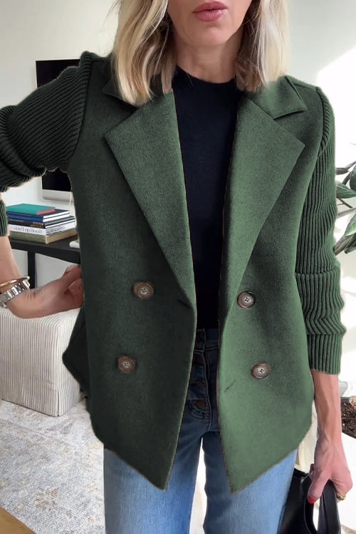 Maribel | Chic Blazer with Elegant Knitted Sleeves