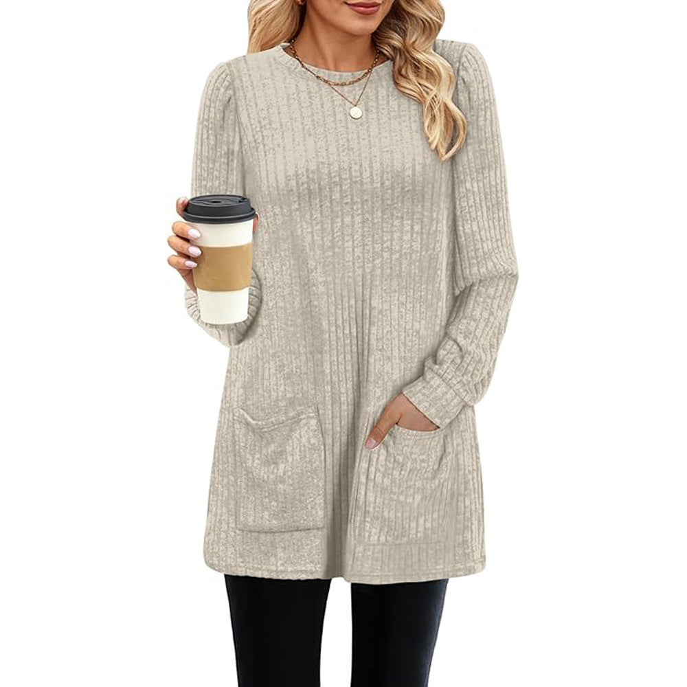 Maya | Classic Long Sleeve Tunic with Practical Pockets