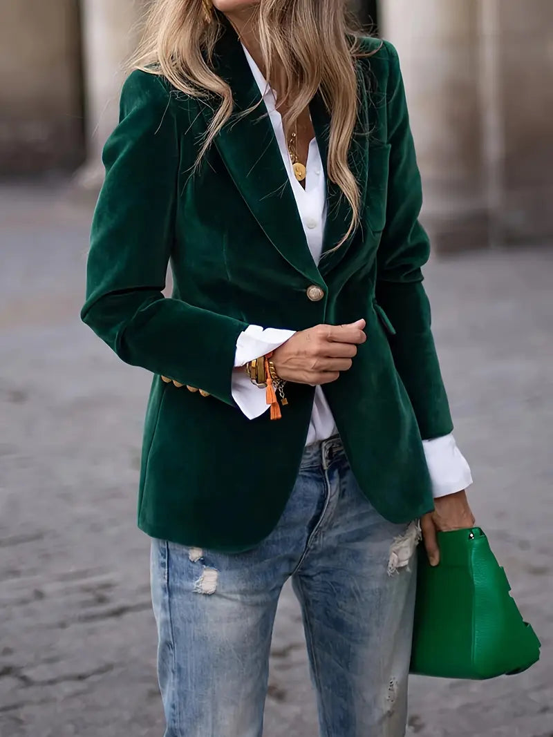 Bella | Soft and Elegant Velvet Blazer for Women