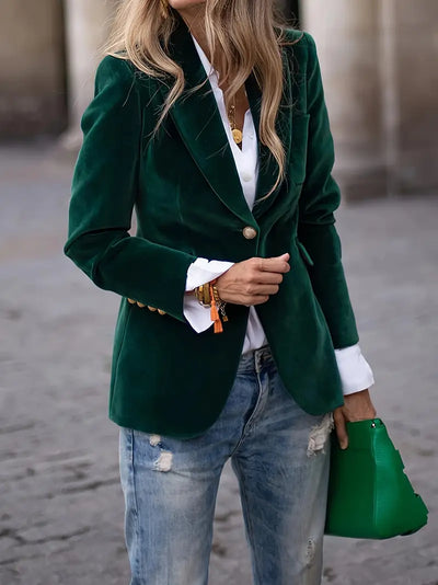 Bella | Soft and Elegant Velvet Blazer for Women
