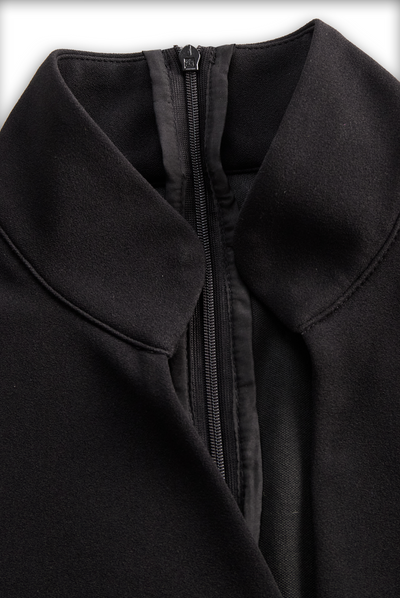 Mira | Modern Black Women’s Dress with Stand Collar