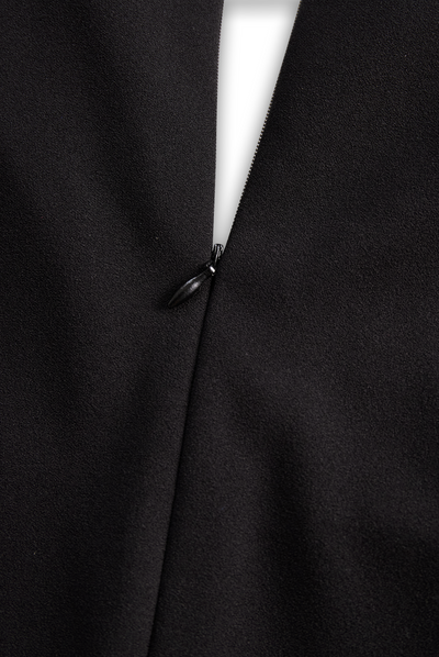Mira | Modern Black Women’s Dress with Stand Collar