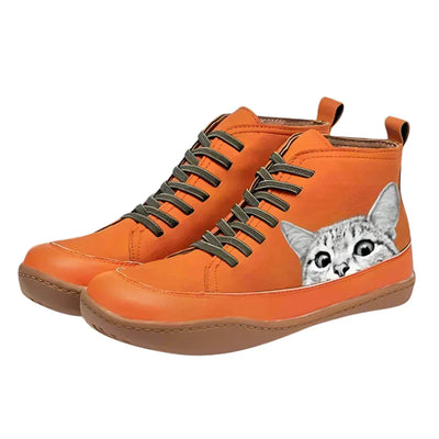 Elowen | Leather Ankle Boots for Cat Lovers