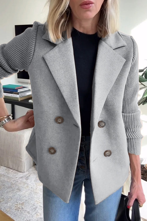 Maribel | Chic Blazer with Elegant Knitted Sleeves
