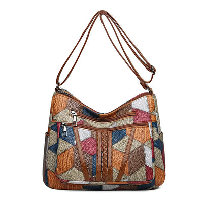 CELINA | Patchwork Bag in Vegan Leather