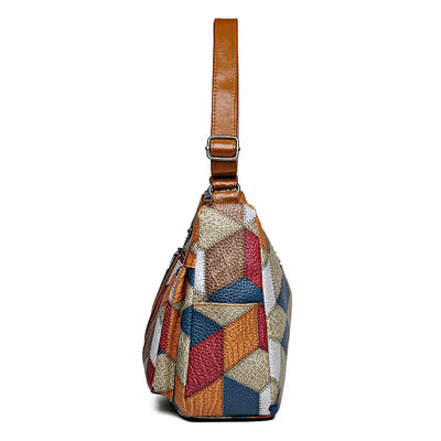 CELINA | Patchwork Bag in Vegan Leather