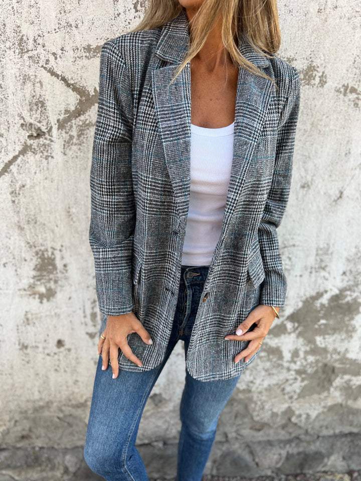 Juliette | Elegant Women's Blazer with Classic Houndstooth Pattern