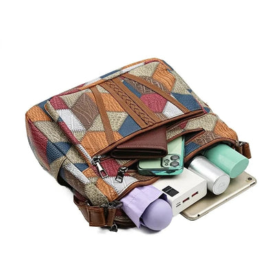 CELINA | Patchwork Bag in Vegan Leather