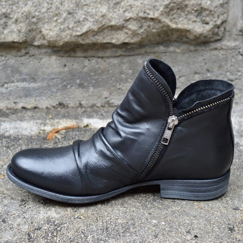 MATHIS | Premium Leather Boots with Zipper Detail