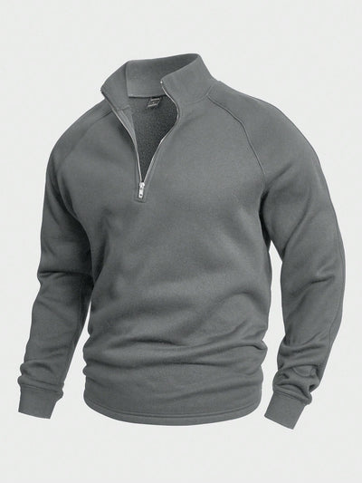 Marcus | Casual Knit Sweater with Half Zipper Design