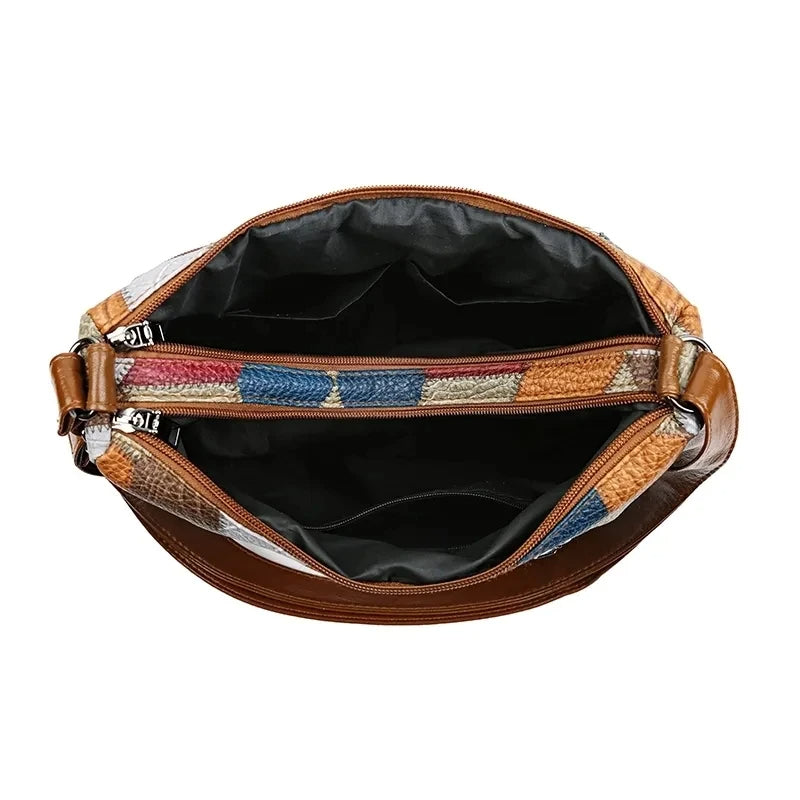 CELINA | Patchwork Bag in Vegan Leather