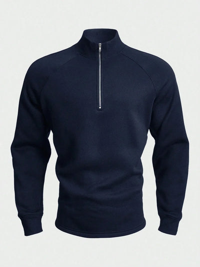 Marcus | Casual Knit Sweater with Half Zipper Design