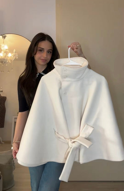 Clara | Elegant Women’s Jacket with High Neck & Belt