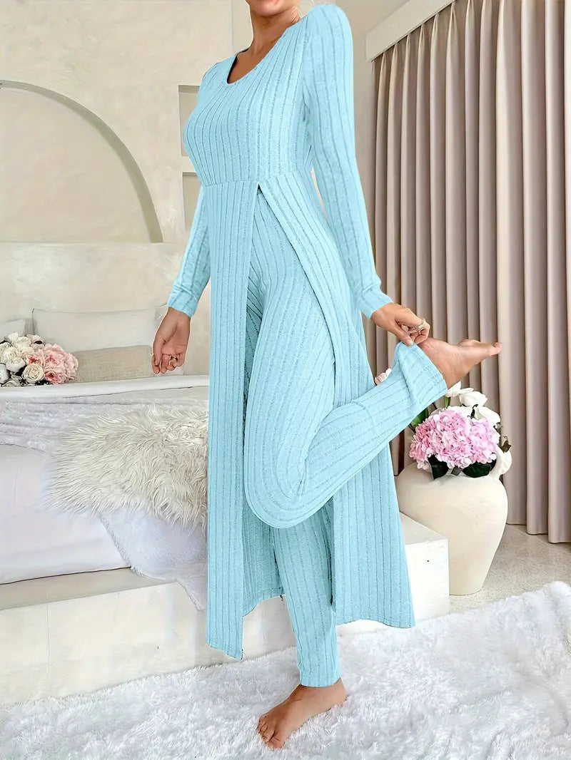 Maya | Elegant Ribbed Two-Piece Set for Women