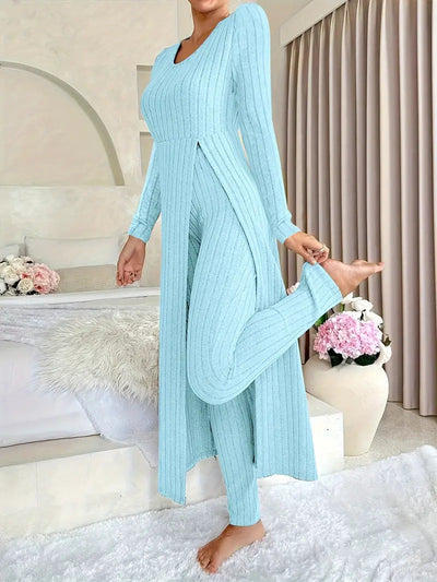 Maya | Elegant Ribbed Two-Piece Set for Women