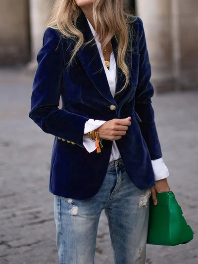 Bella | Soft and Elegant Velvet Blazer for Women