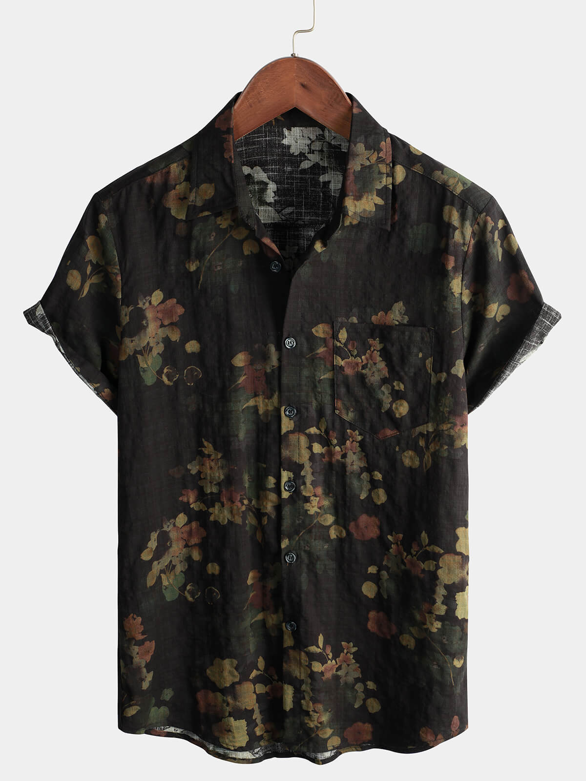 SVEN™ | HERRENS CASUAL COTTON STRANDSKJORTE MED KORTE ÆRMER