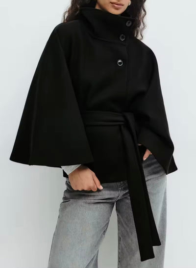 Clara | Elegant Women’s Jacket with High Neck & Belt