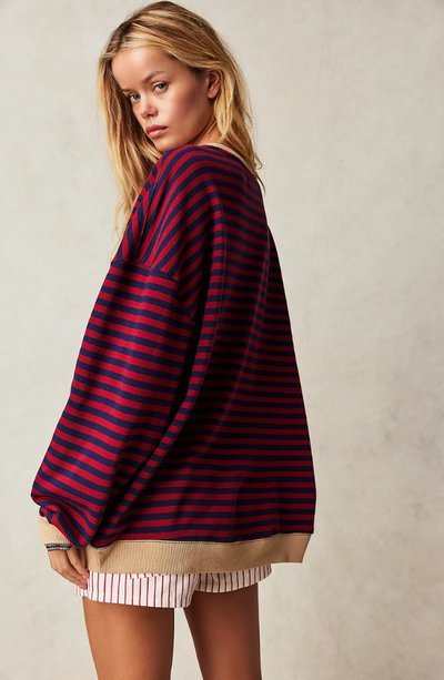 LEONIE | Striped Women’s Sweater in Oversized Fit