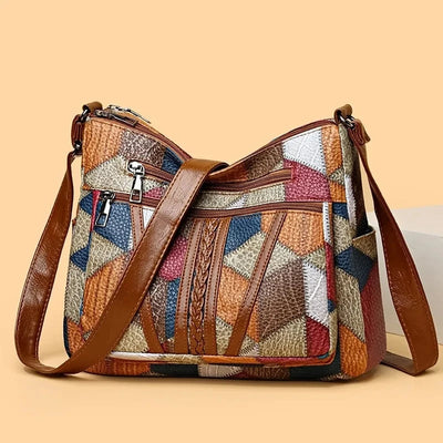 CELINA | Patchwork Bag in Vegan Leather