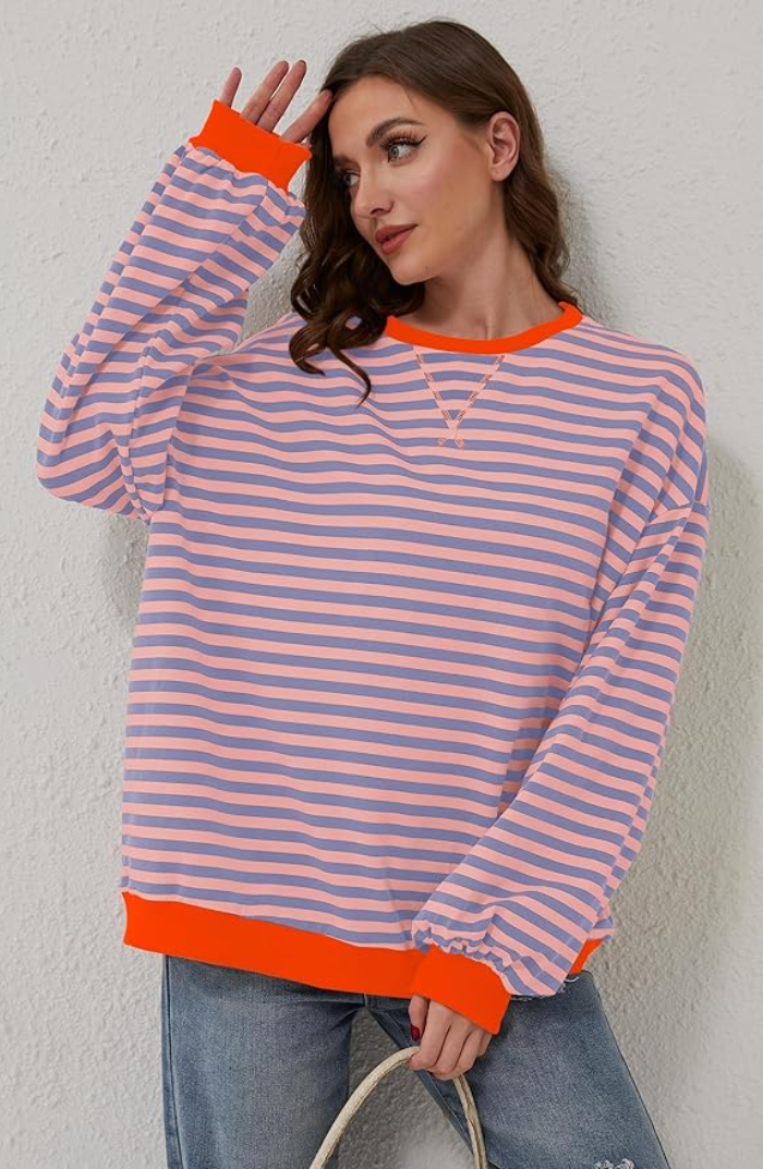 LEONIE | Striped Women’s Sweater in Oversized Fit