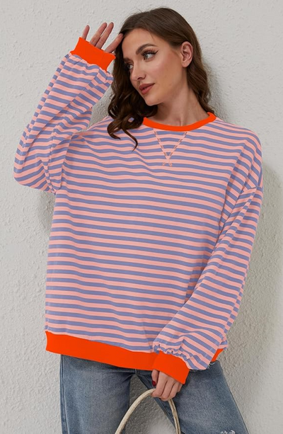 LEONIE | Striped Women’s Sweater in Oversized Fit