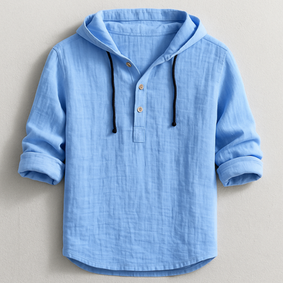Mael | Elegant Long-Sleeve Shirt with Modern Hoodie