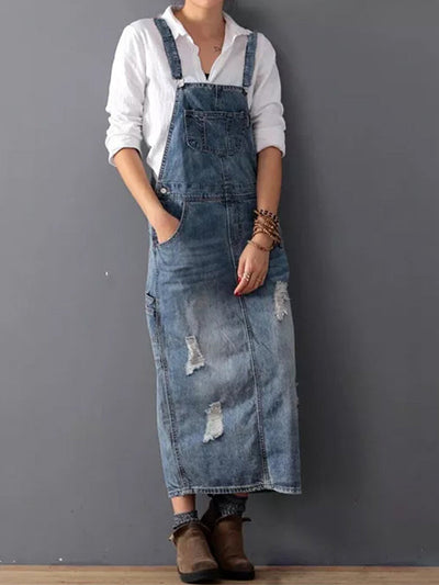 Lila | Denim Overall Dress in Casual Style