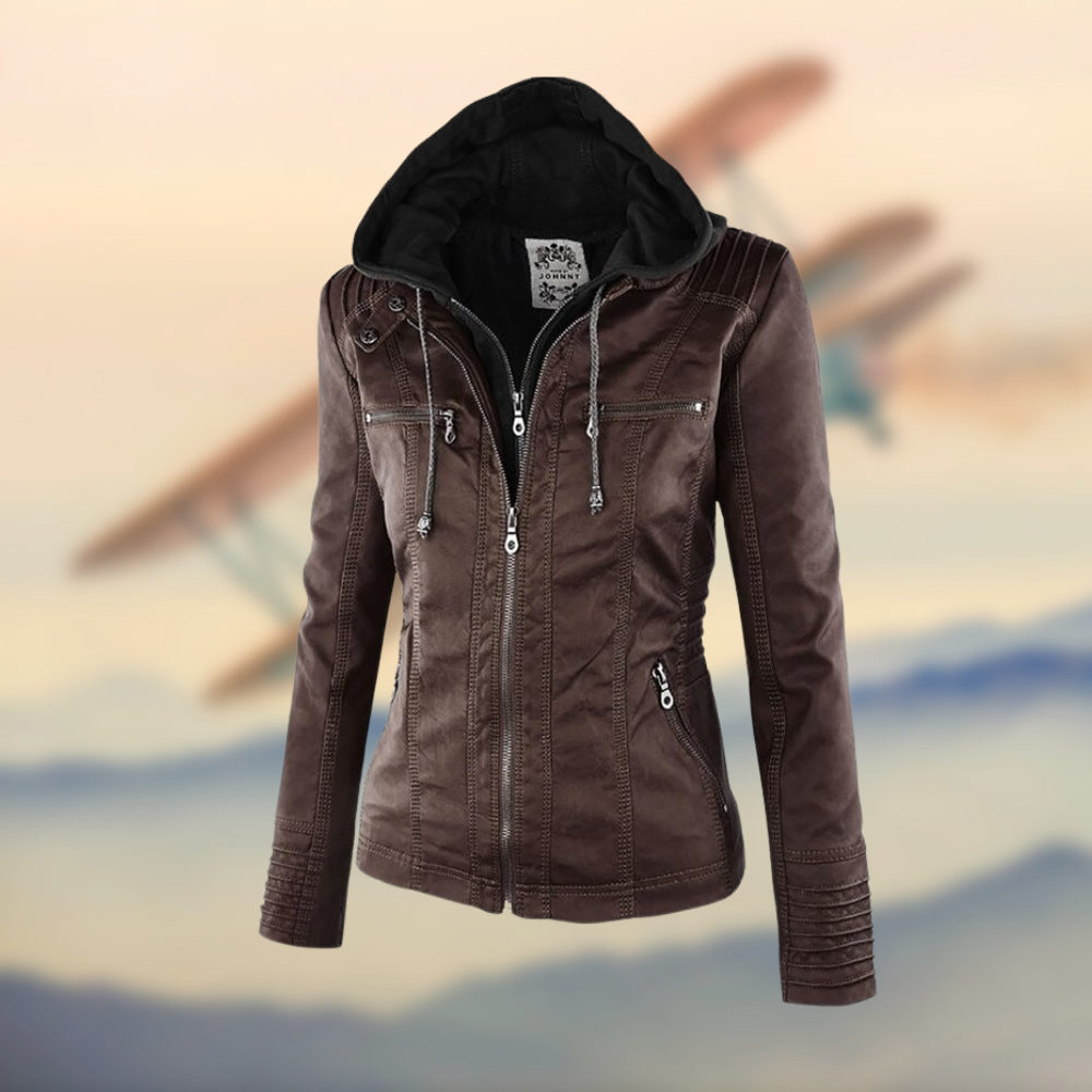 SELENE | Leather Jacket with a Chic Stylish Design