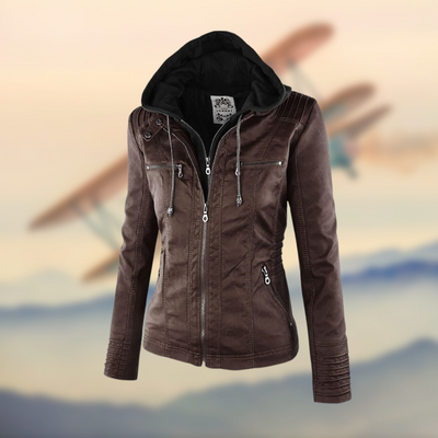 SELENE | Leather Jacket with a Chic Stylish Design