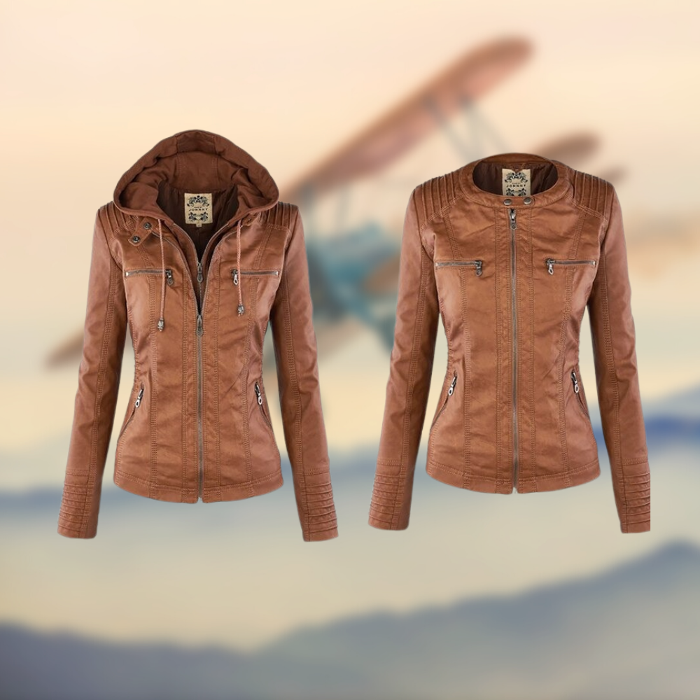 SELENE | Leather Jacket with a Chic Stylish Design