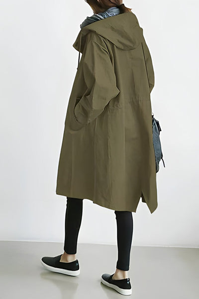 MIRELLE | Relaxed Hooded Trench Coat for Women