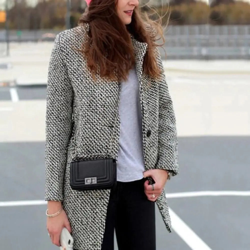 Vanessa | Elegant Long Jacket in Midi Cut