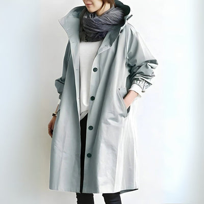 MIRELLE | Relaxed Hooded Trench Coat for Women