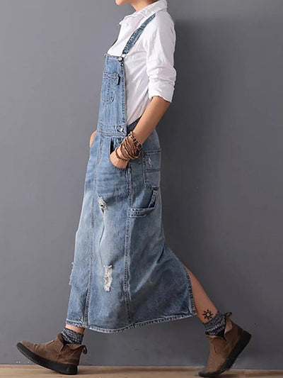 Lila | Denim Overall Dress in Casual Style
