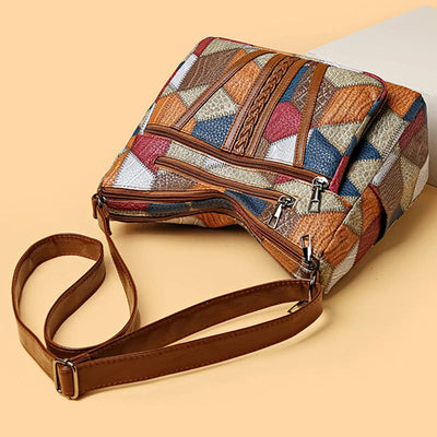 CELINA | Patchwork Bag in Vegan Leather