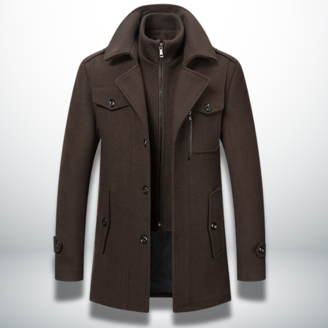Matteo | Warm Men’s Coat with Refined Texture