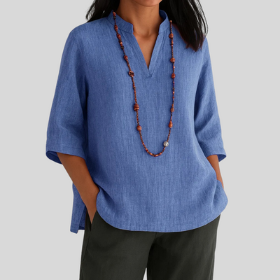CELINA | Comfortable V-Neck Blouse for Everyday Wear