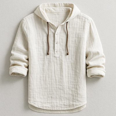 Mael | Elegant Long-Sleeve Shirt with Modern Hoodie