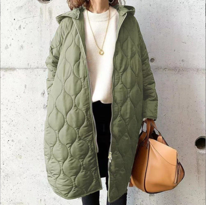 Elodie | Warm Quilted Women’s Coat with Hood