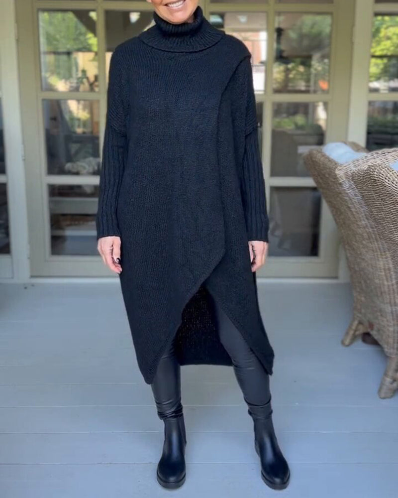 Elodie | Cozy Sweater with Stand Collar and Long Sleeves