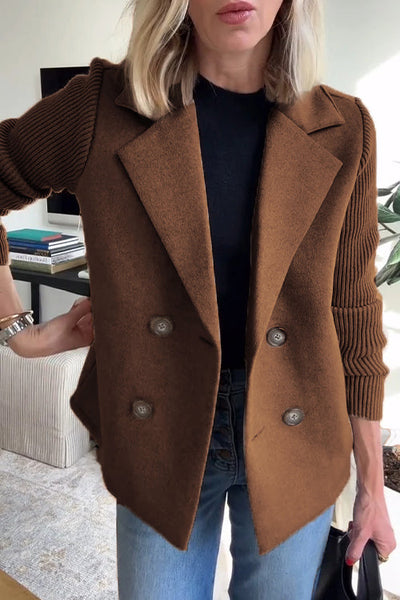 Maribel | Chic Blazer with Elegant Knitted Sleeves