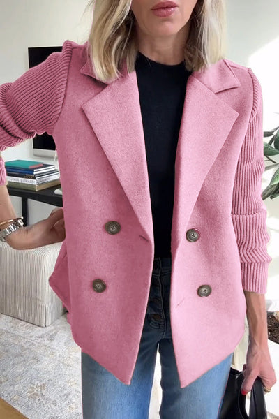Maribel | Chic Blazer with Elegant Knitted Sleeves