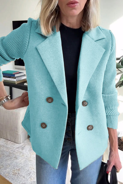Maribel | Chic Blazer with Elegant Knitted Sleeves