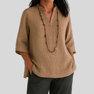 CELINA | Comfortable V-Neck Blouse for Everyday Wear