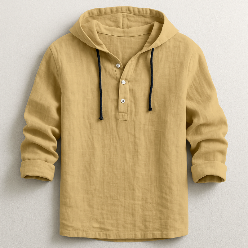 Mael | Elegant Long-Sleeve Shirt with Modern Hoodie