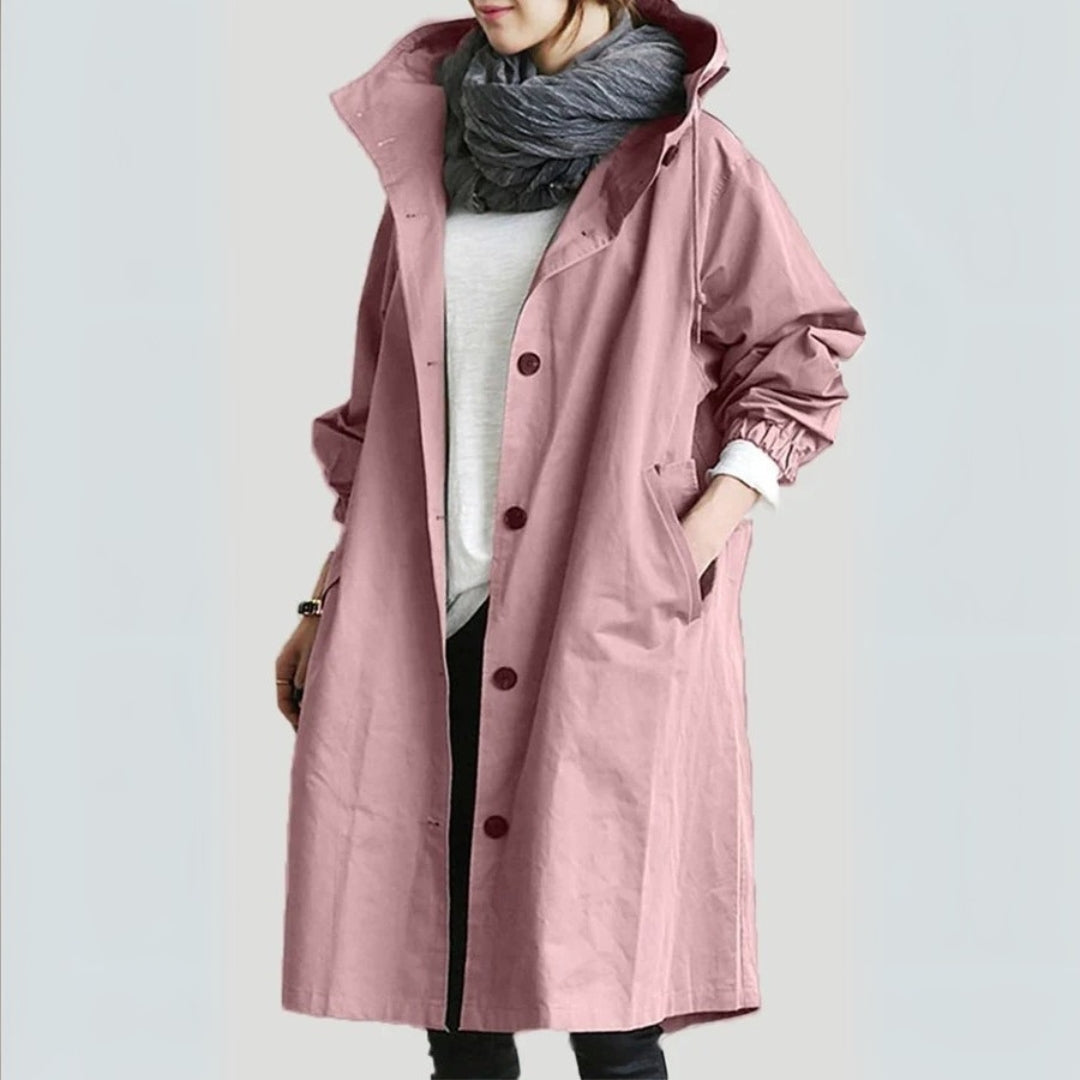 MIRELLE | Relaxed Hooded Trench Coat for Women