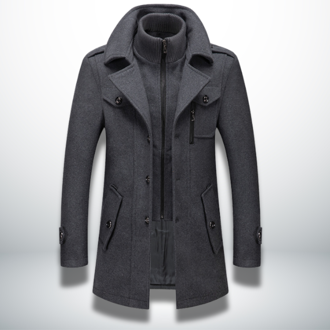 Matteo | Warm Men’s Coat with Refined Texture